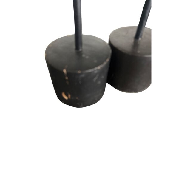 Hand-Carved African-Inspired Wooden Female Figurines Statues On Black Stands - Picture 14 of 16